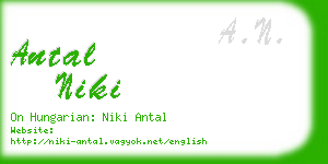 antal niki business card